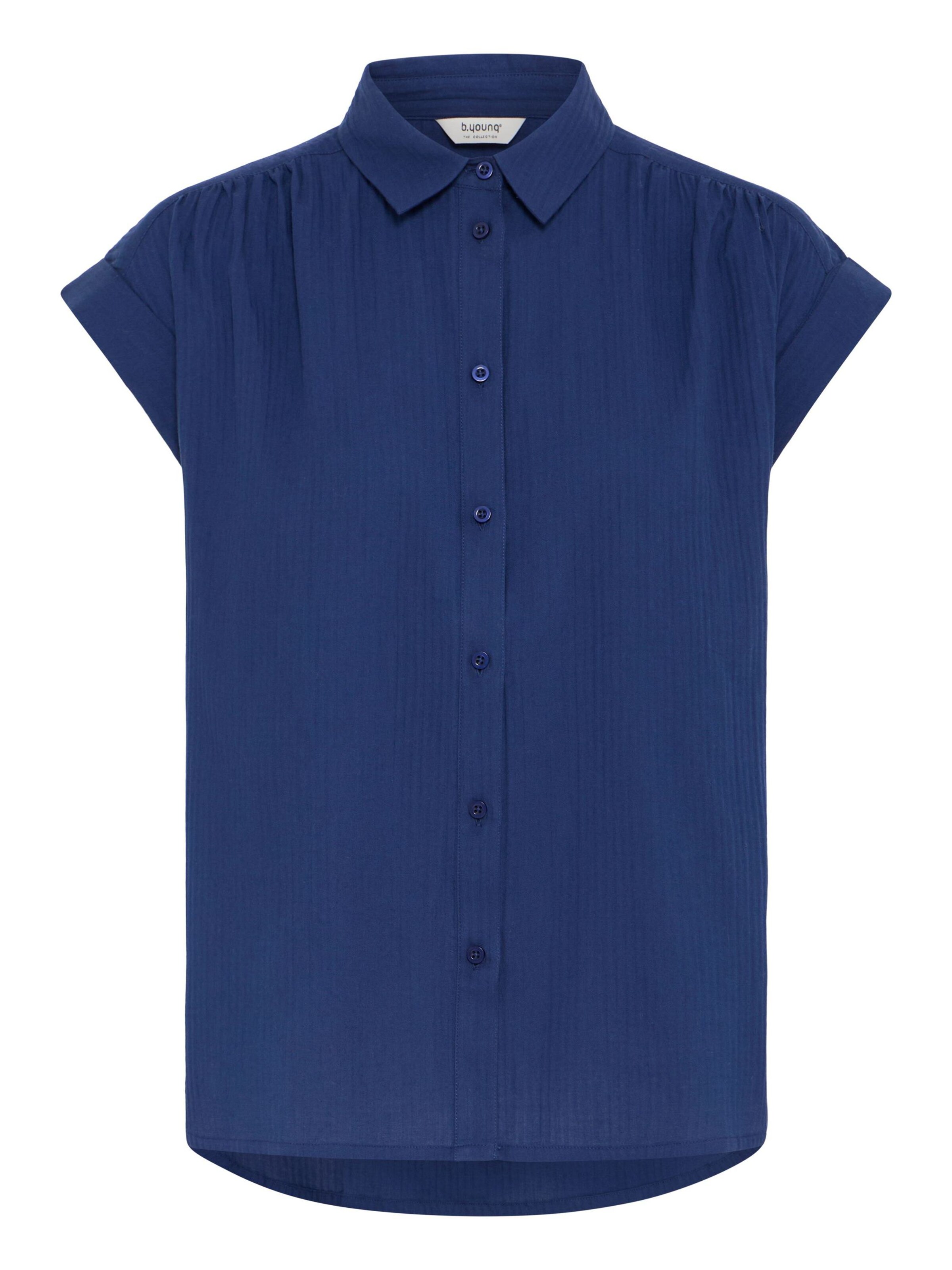 b.young Bluse ' Fry ' in Blau: Vorderseite