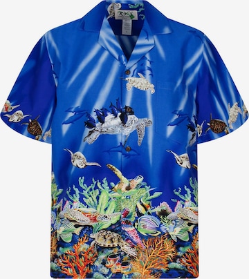 Regular fit Camicia 'Turtle OLD' di KY's in blu: frontale