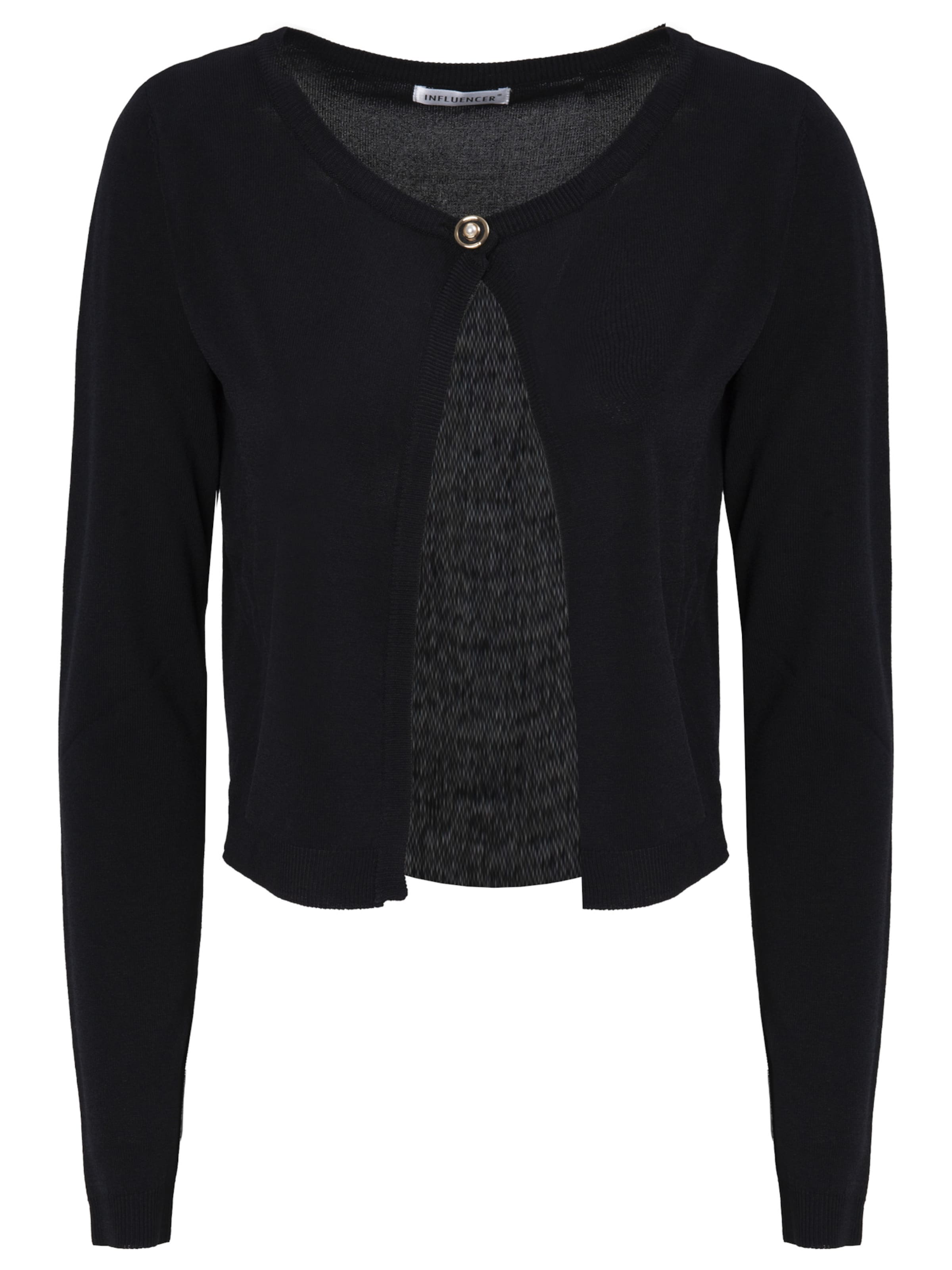 Influencer Knit cardigan in Black: front