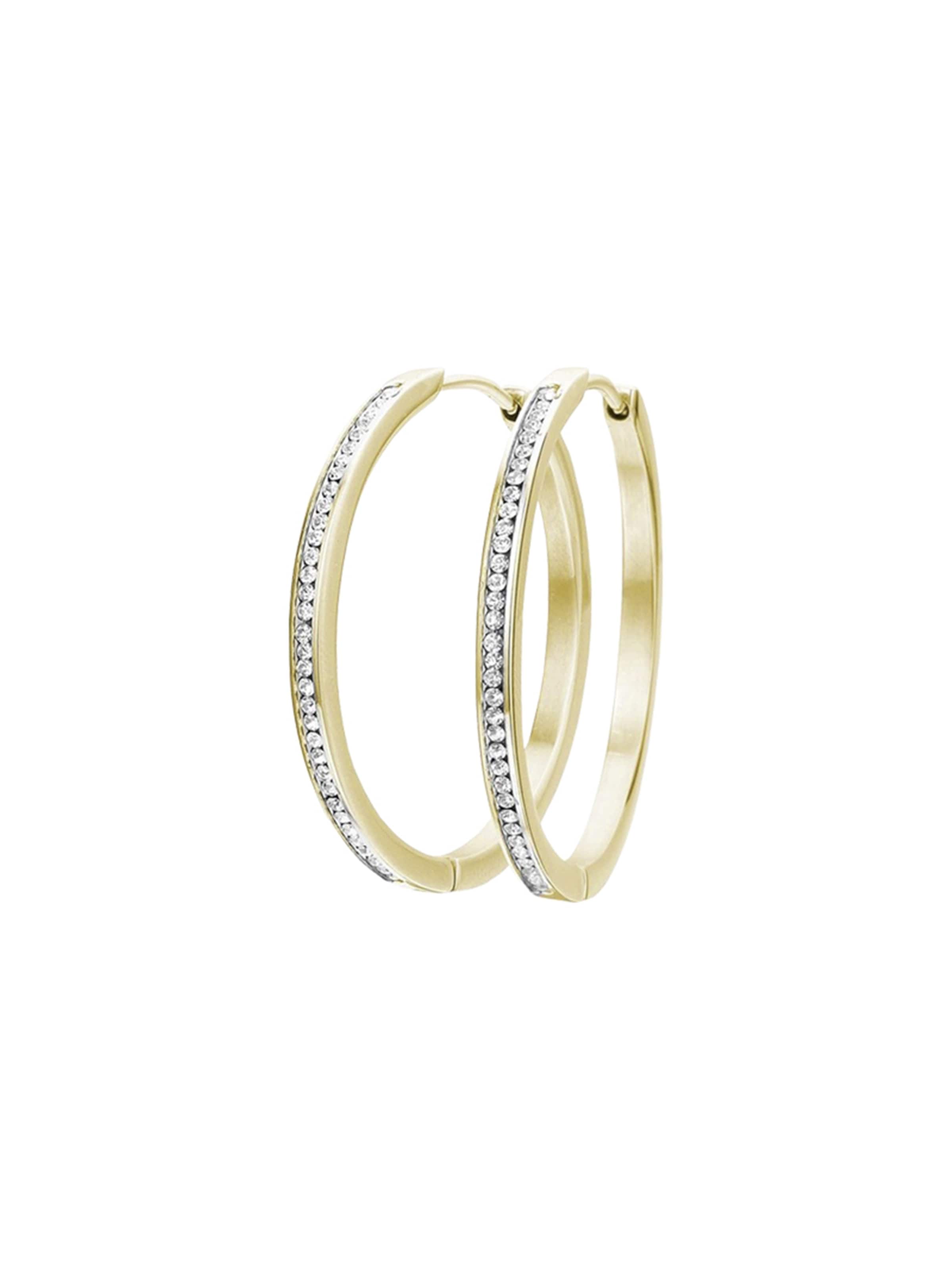 Boucles d'oreilles Lucardi en or : devant