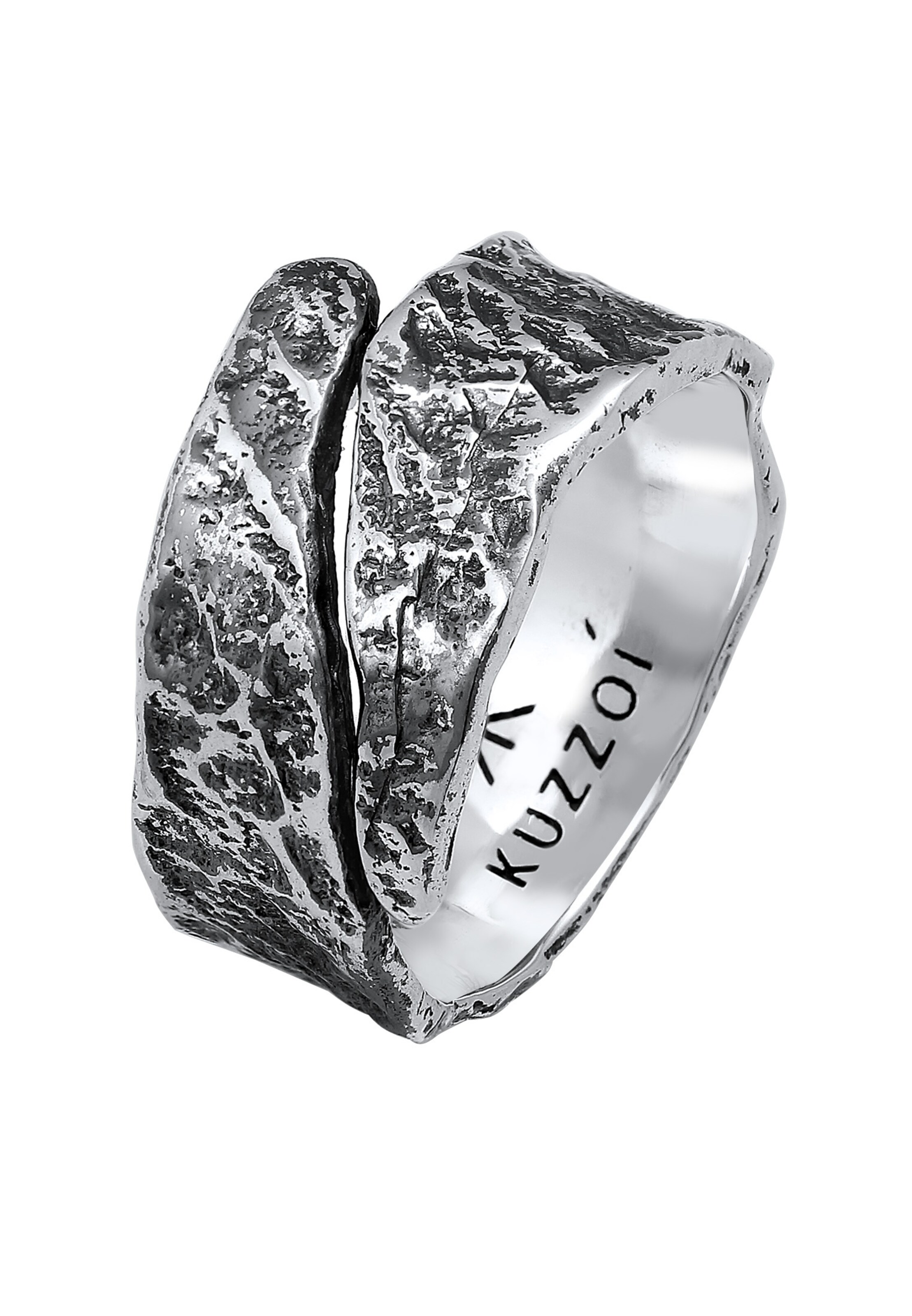 KUZZOI Кольцо в Серебристый: спереди
