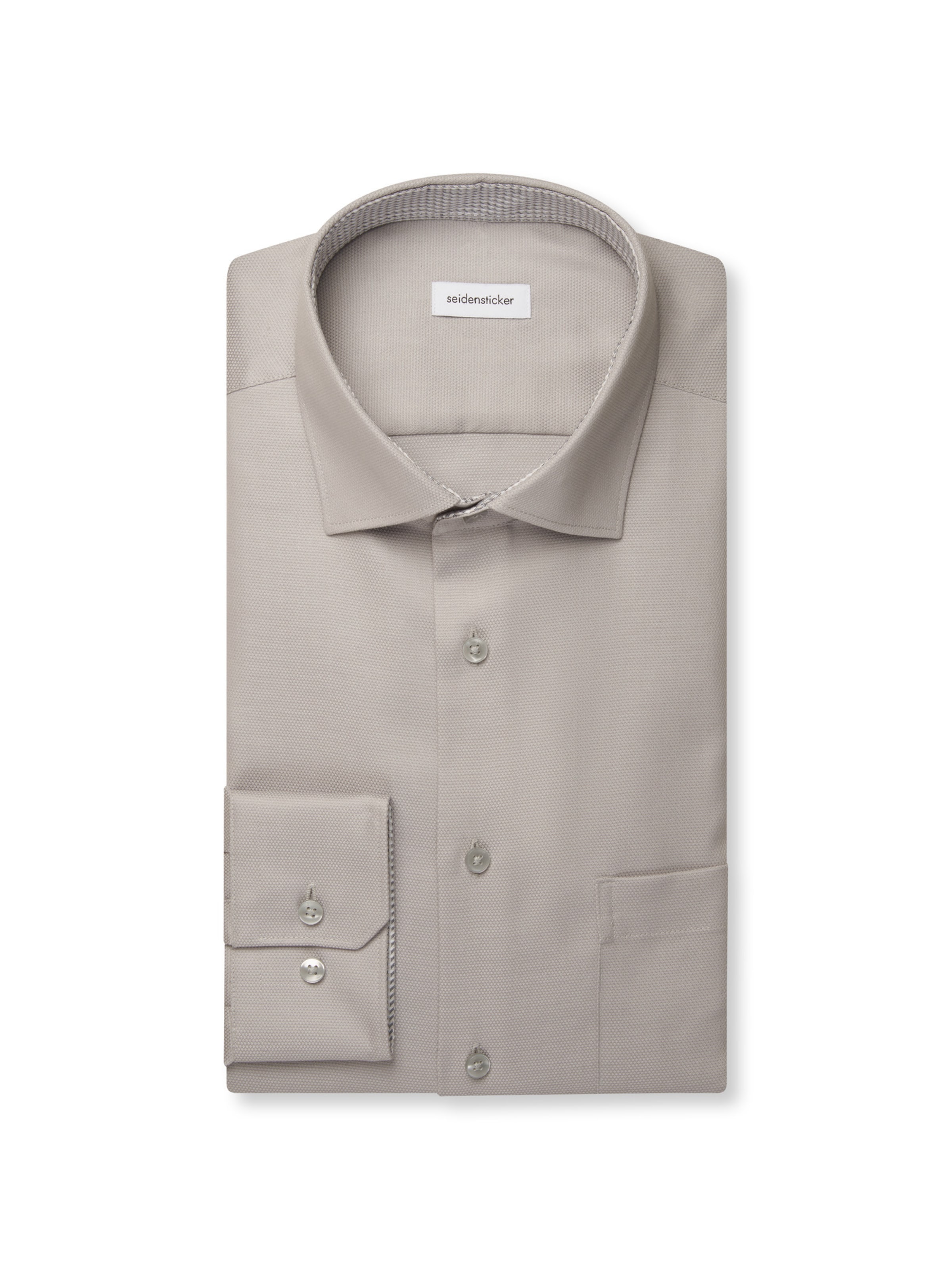 Coupe regular Chemise business 'SMART ESSENTIALS' SEIDENSTICKER en gris