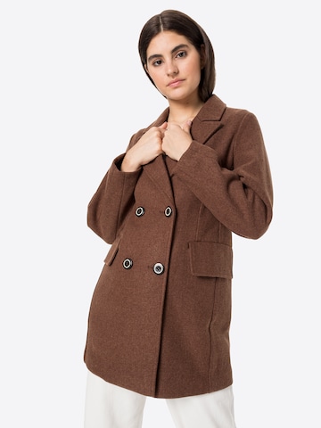 Sisley Between-Seasons Coat 'HEAVY' in Brown: front