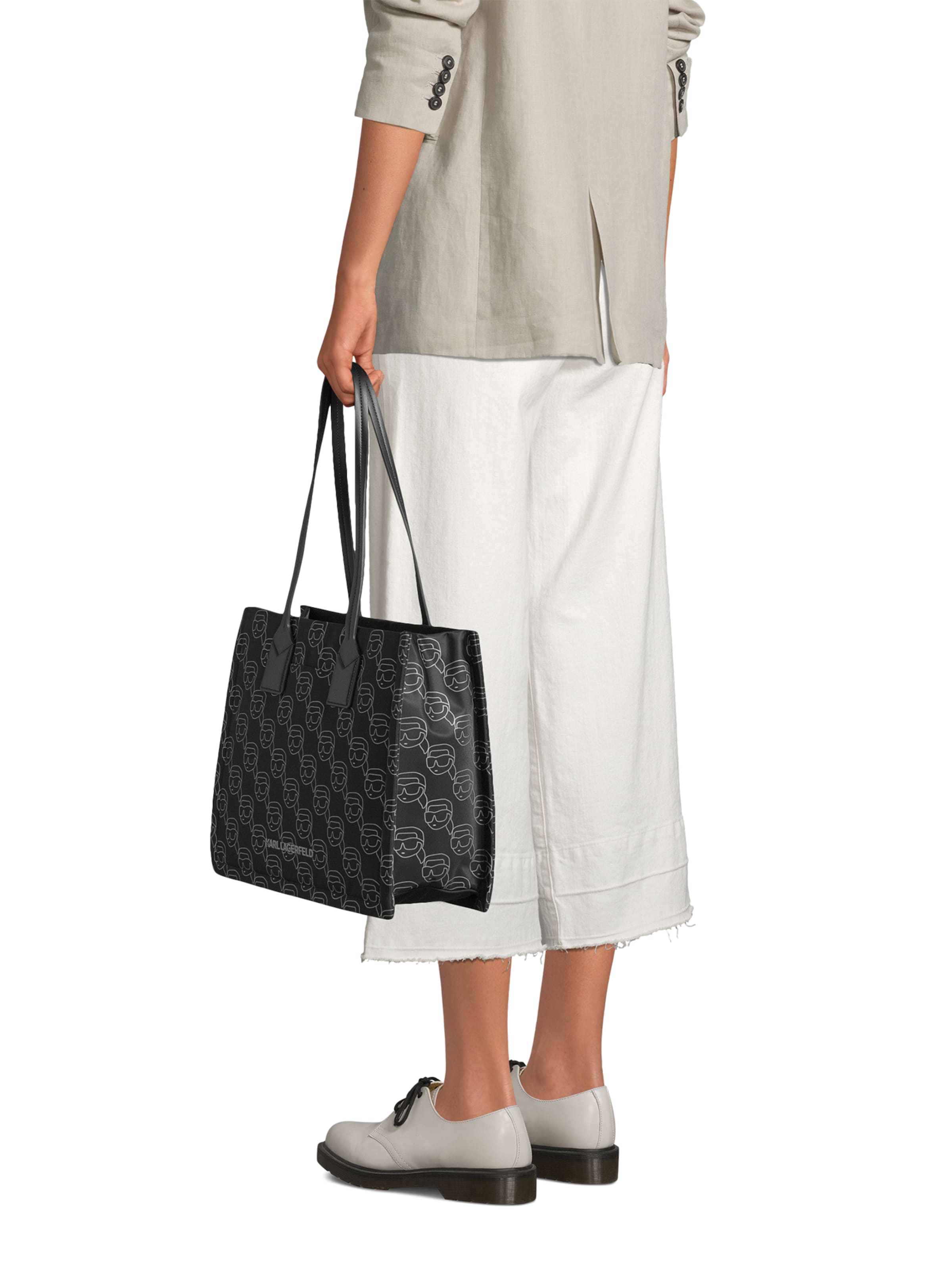 Shopper 'Ikon' di Karl Lagerfeld in nero