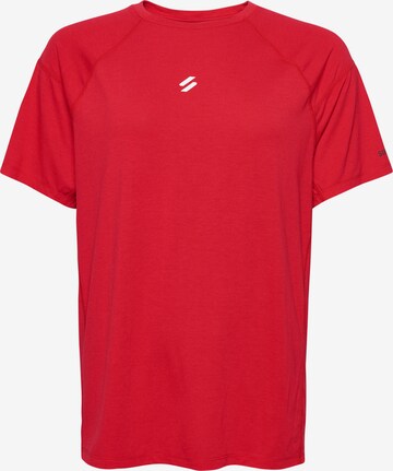 Superdry Performance Shirt 'Run' in Red: front