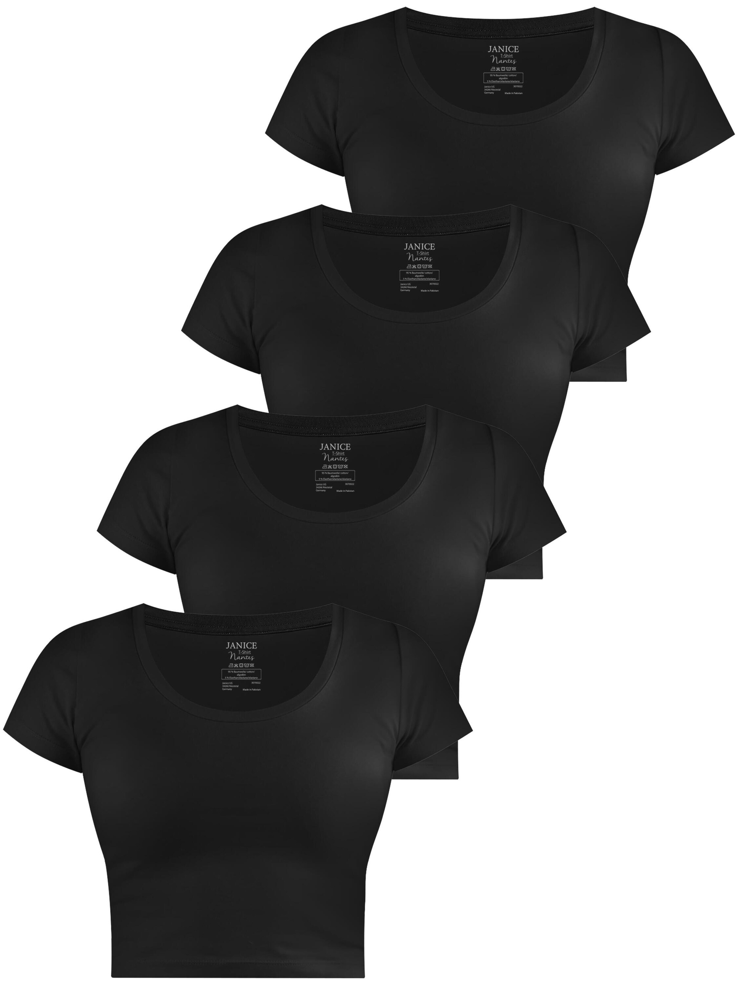 Janice Shirt 'Nantes' in Zwart: voorkant