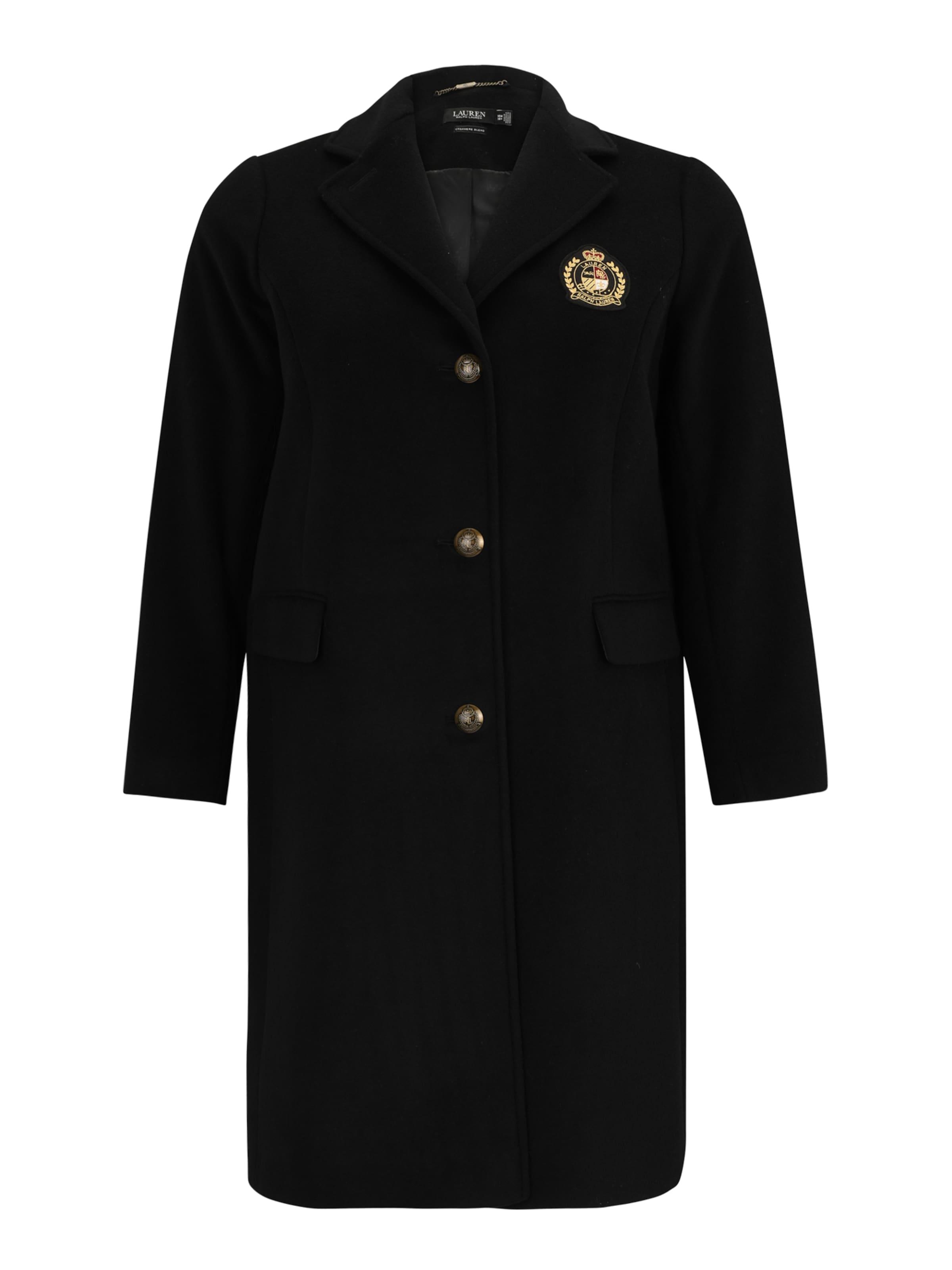 Lauren Ralph Lauren Plus Демисезонное пальто в Черный: спереди