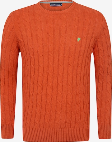 DENIM CULTURE Pullover 'Jeffrey' i orange: forside