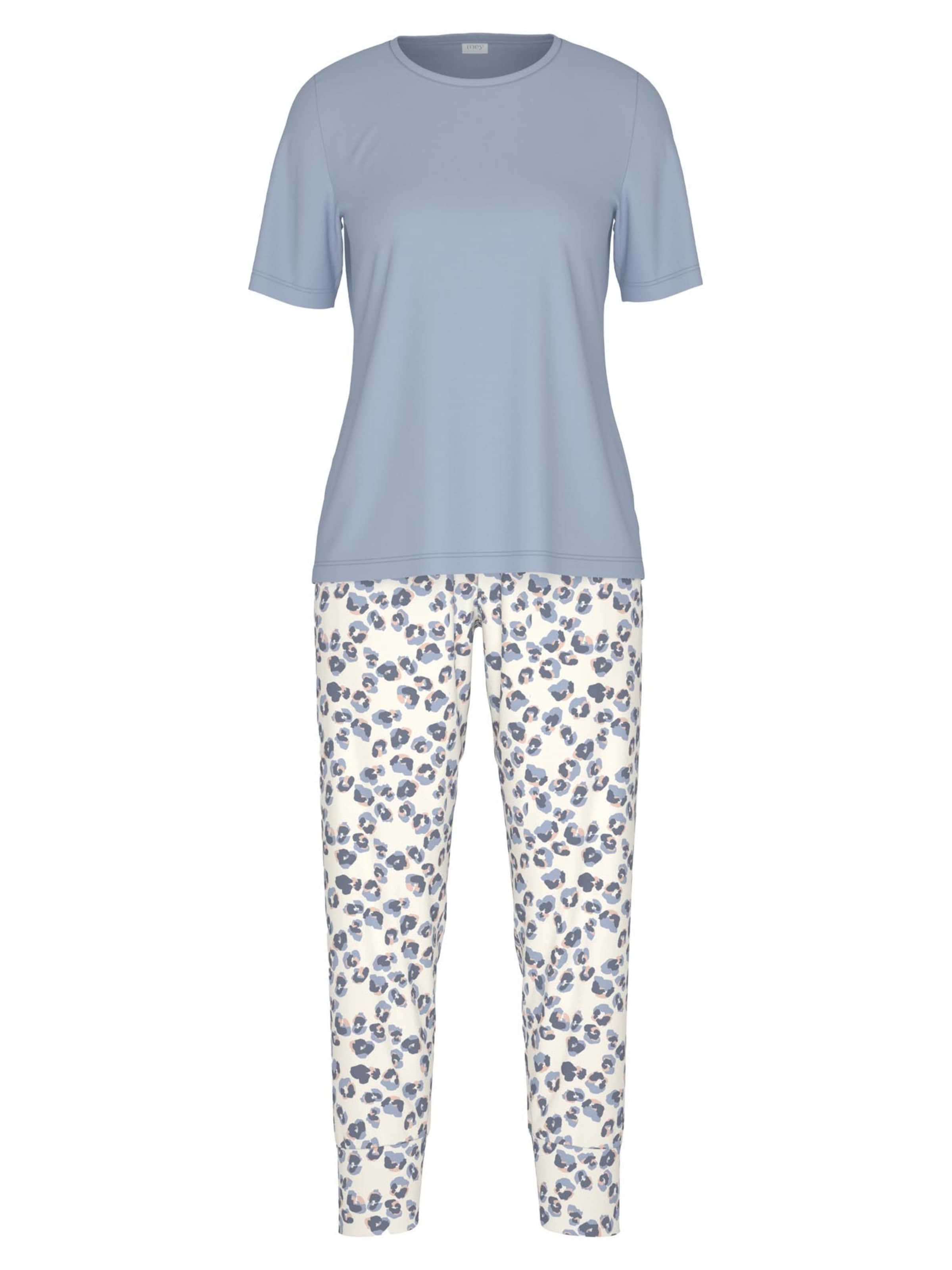 Mey Pyjama 'Wild Violets' in Blauw: voorkant