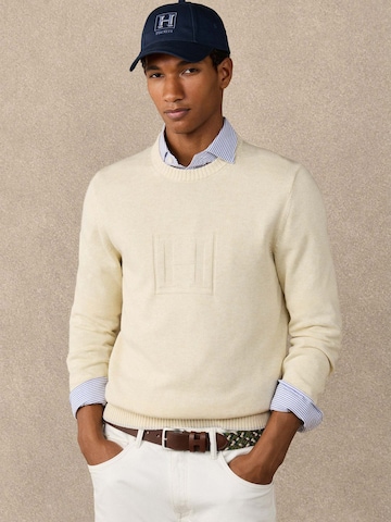 Hackett London Trui ' HERITAGE H CREW ' in Wit