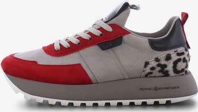 Kennel & Schmenger Sneakers laag ' TONIC ' in de kleur Grijs / Rood / Wit, Productweergave