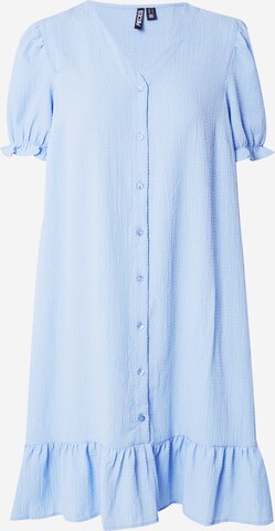 PIECES Рокля тип риза 'PCSIENNA' в синьо: отпред