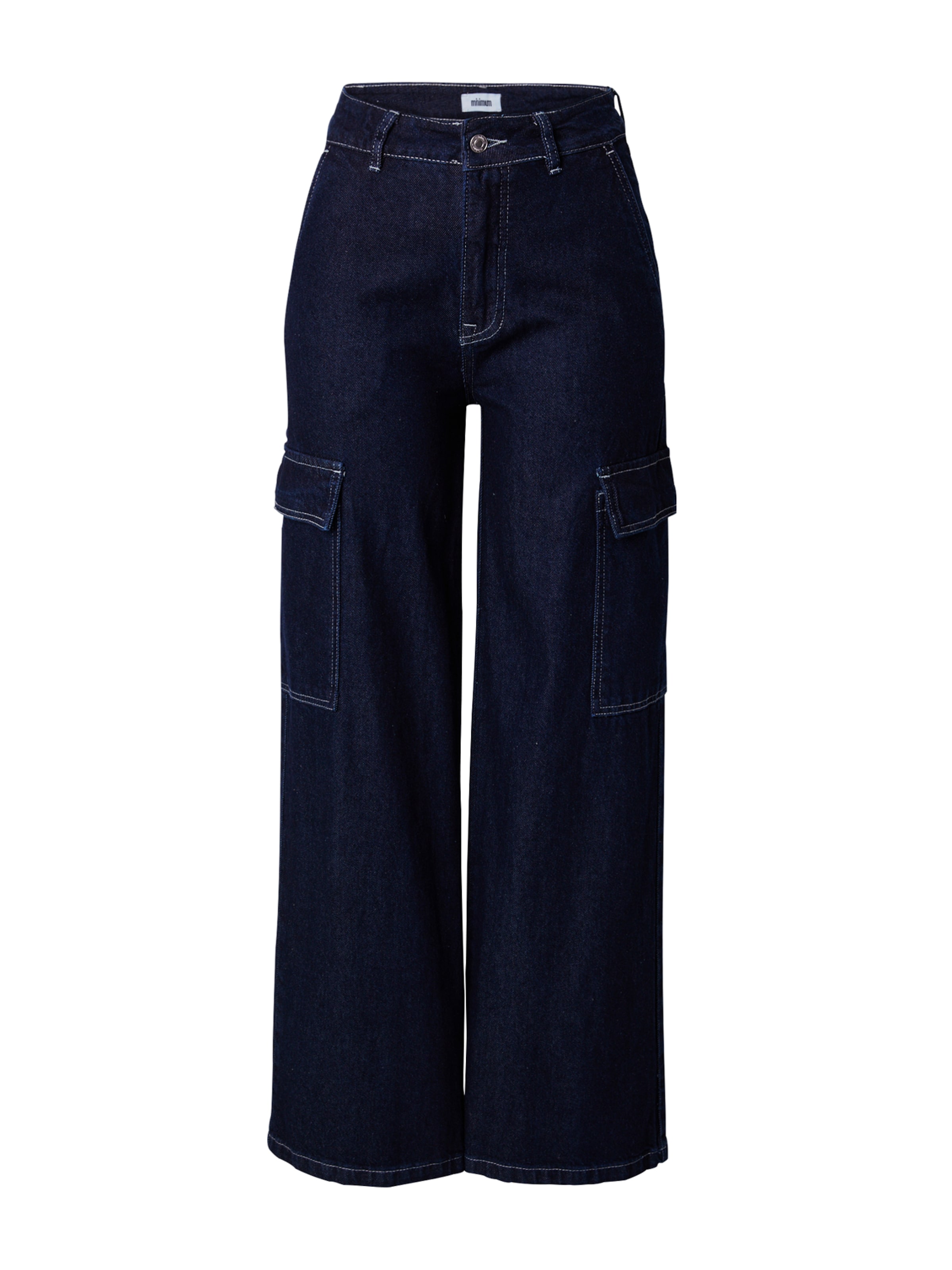 Wide Leg Jeans cargo 'ASTAS' minimum en bleu : devant