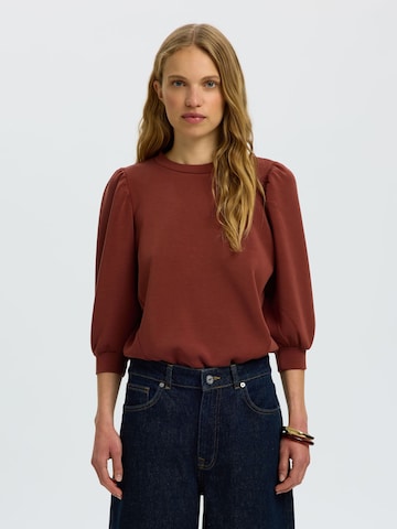 SELECTED Sweatshirt in Red: front