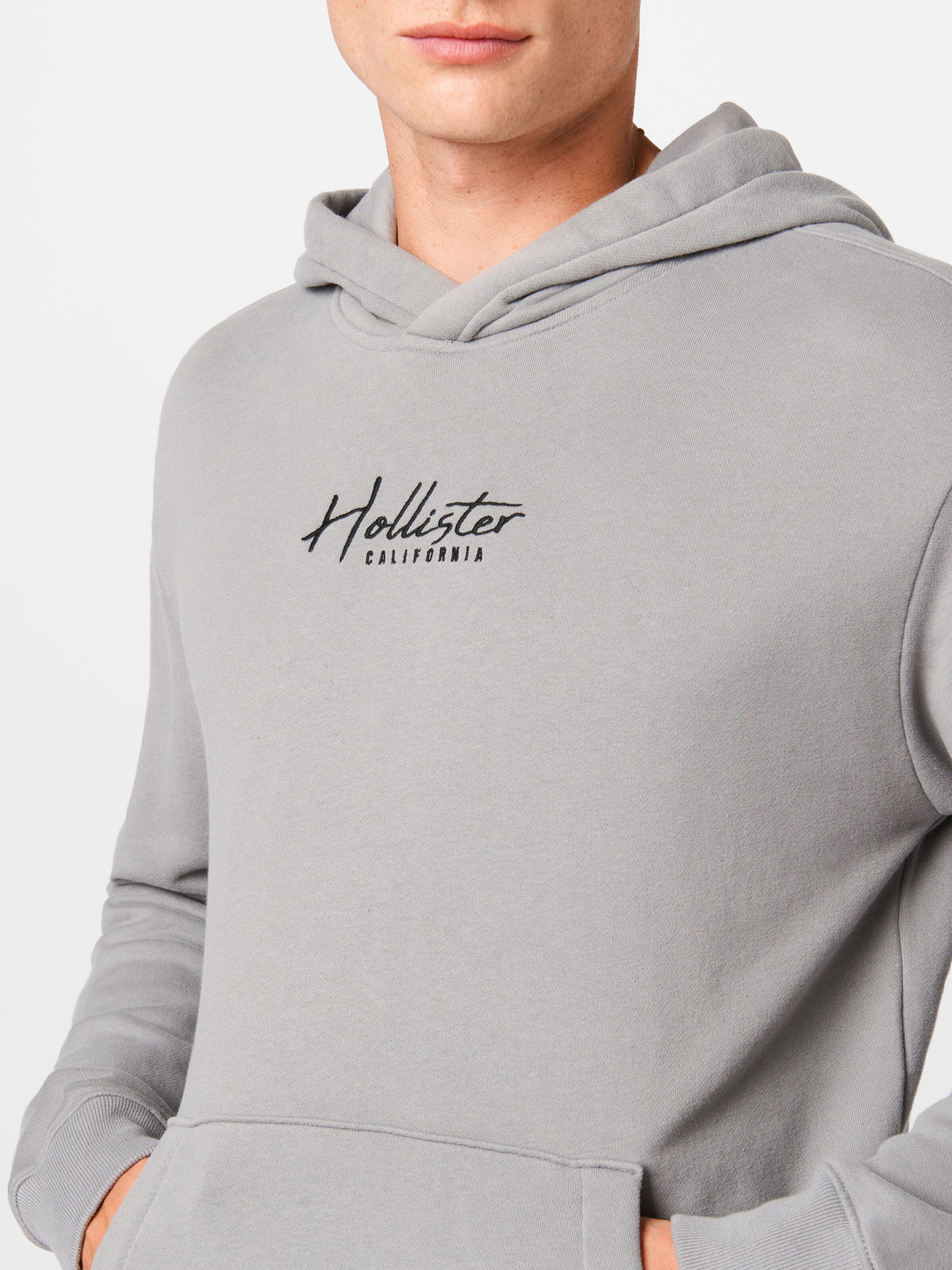 Männer Sweat HOLLISTER Sweatshirt in Hellgrau - YH14757 Männer Sweat HOLLISTER Sweatshirt in Hellgrau - YH14757