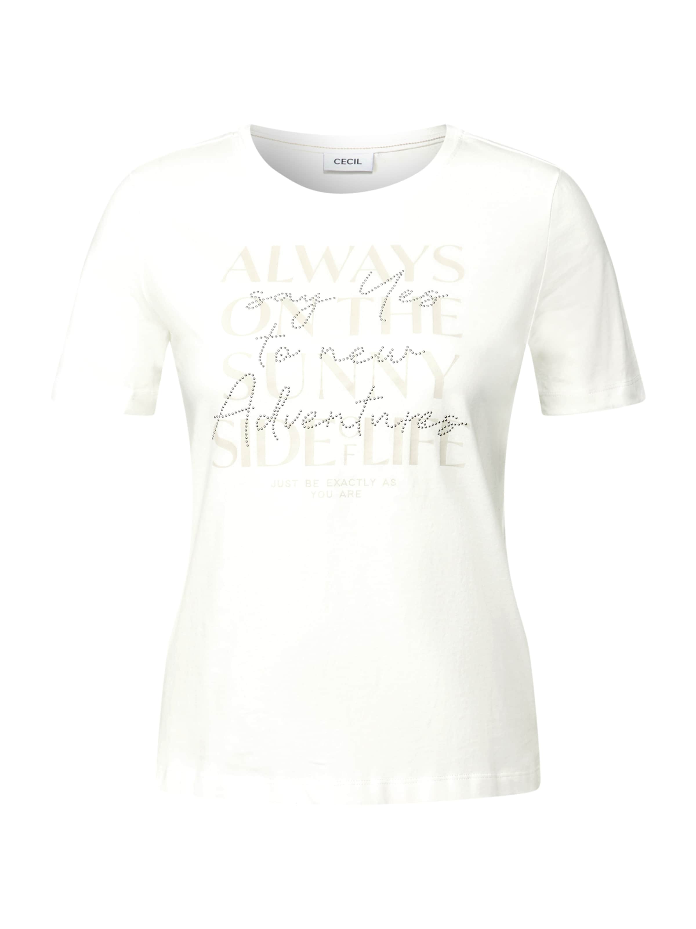 CECIL Футболка в Белый: спереди