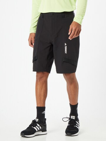 ADIDAS TERREX - regular Pantalón de montaña 'Zupahike' en negro: frente