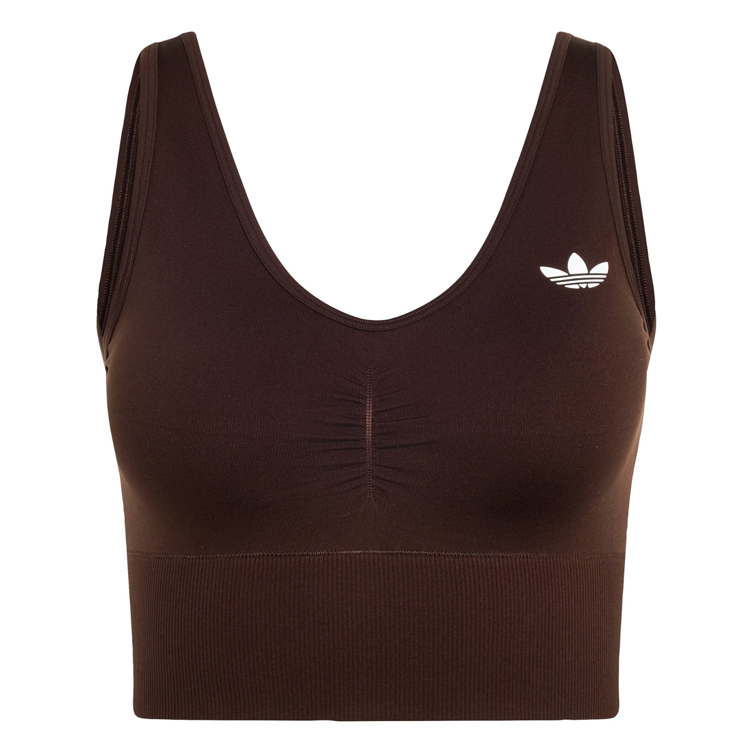 ADIDAS ORIGINALS Podprsenka 'Essentials' – hnědá: přední strana