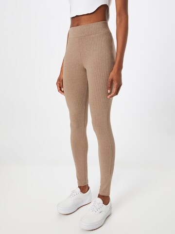 Skinny Leggings 'Molly' di PIECES in marrone: frontale