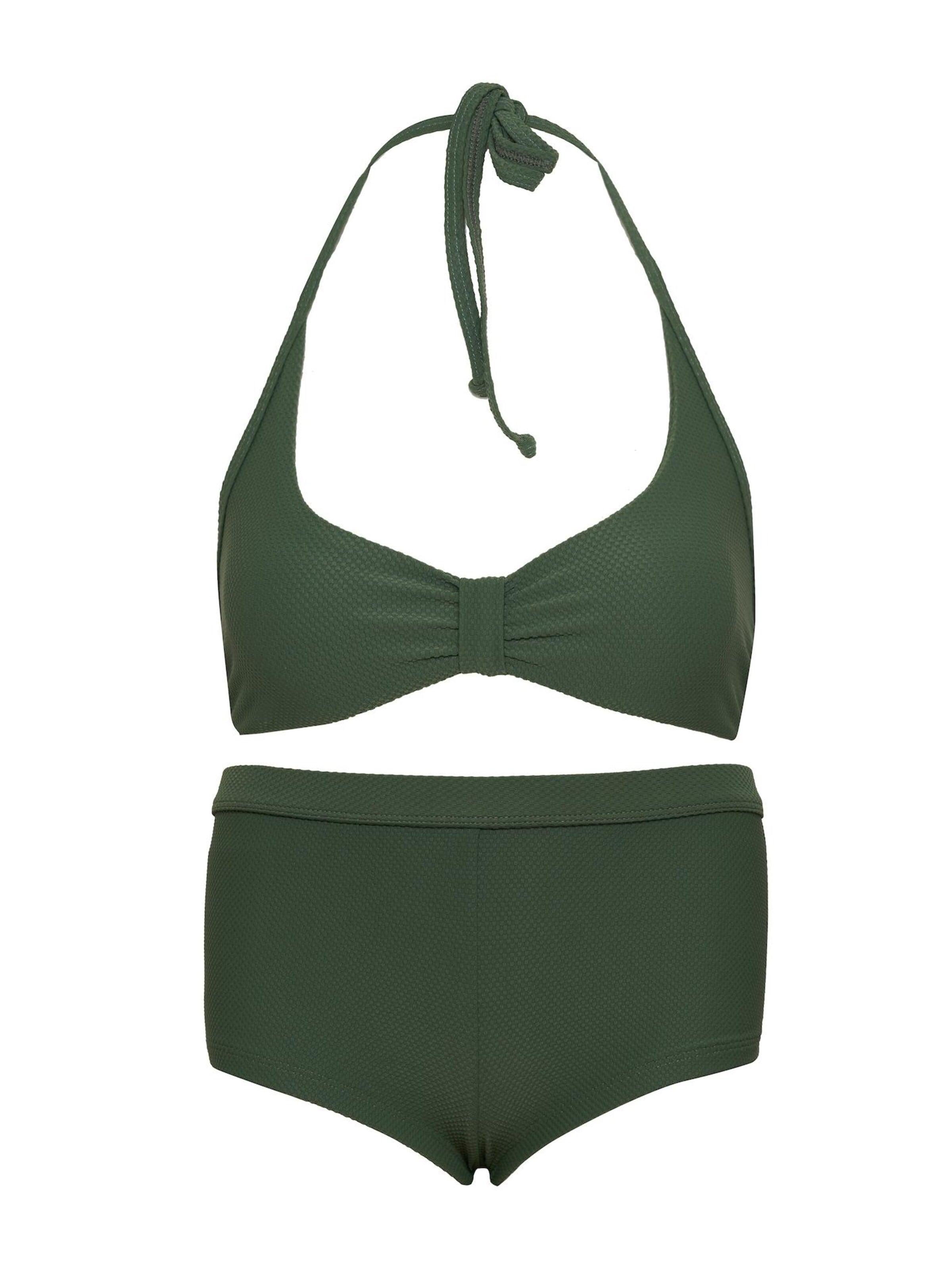 La V Bikini in Groen: voorkant