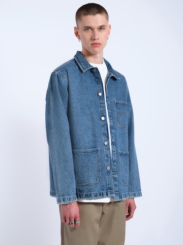 Dr. Denim Übergangsjacke 'Devon Worker Jacket'‌‌‌‌‌‌‌‌‌‌ in Blau: Vorderseite