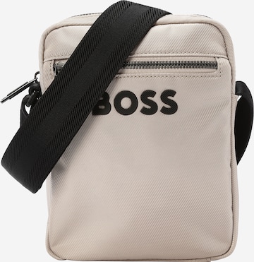BOSS Black Чанта за през рамо тип преметка 'Catch 3.0' в бежово: отпред