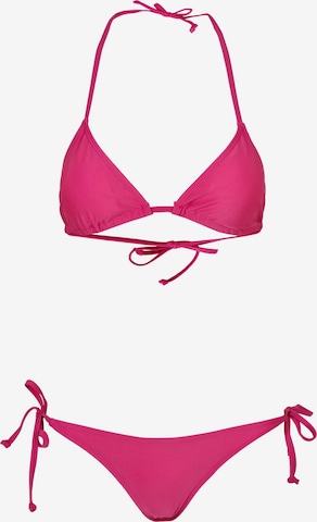 Urban Classics Triangel Bikini in Roze: voorkant