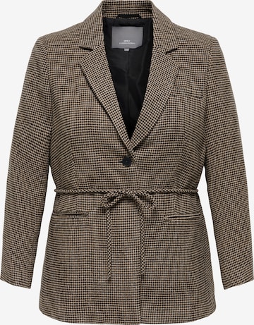 Blazer 'CARNELLA' di ONLY Carmakoma in marrone: frontale