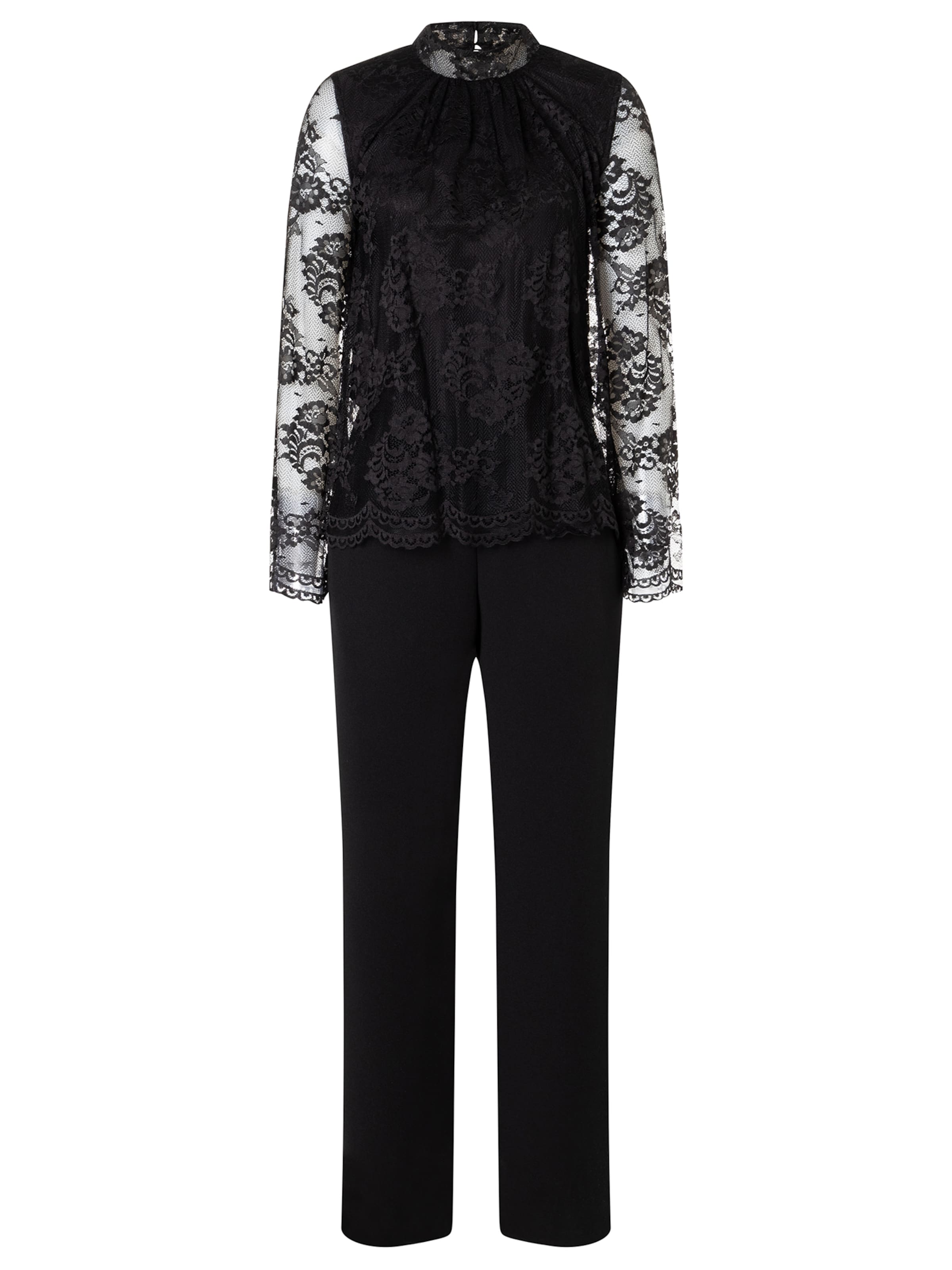 Ana Alcazar Jumpsuit 'Cenuri' in Zwart: voorkant