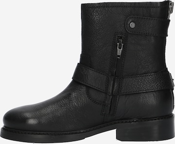 Knee High Inside Zip Bronx Booties Black Ankle Zip Booties