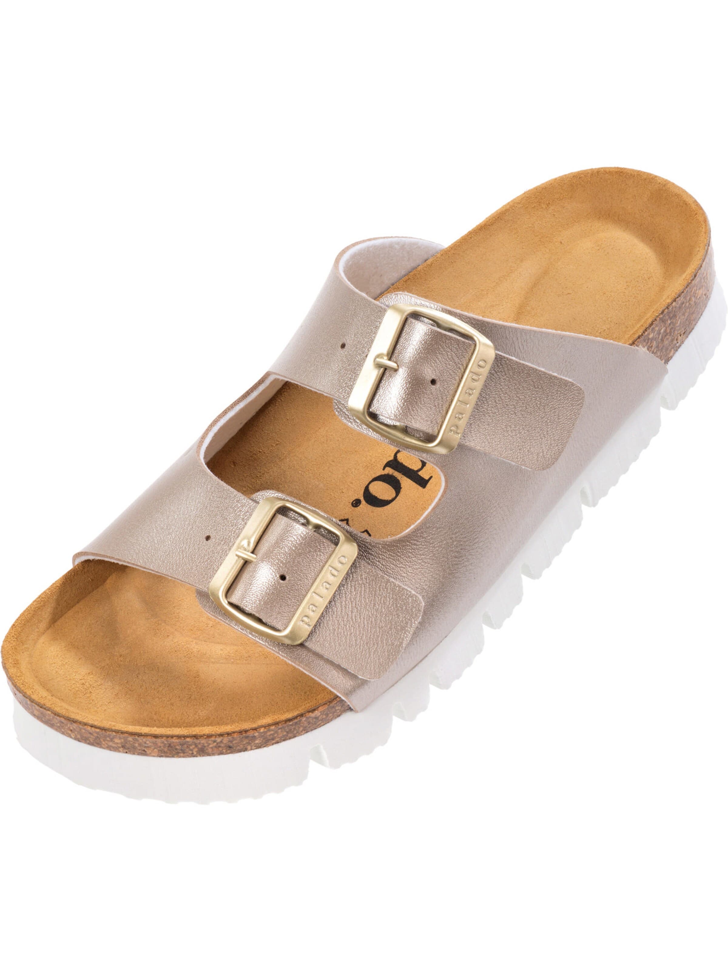 Palado Pantolette 'Palado Korfu PL Metallic'‌ in Beige: Vorderseite