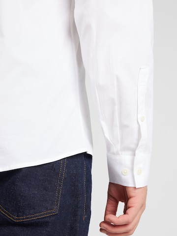 Lindbergh Regular fit Button Up Shirt in White