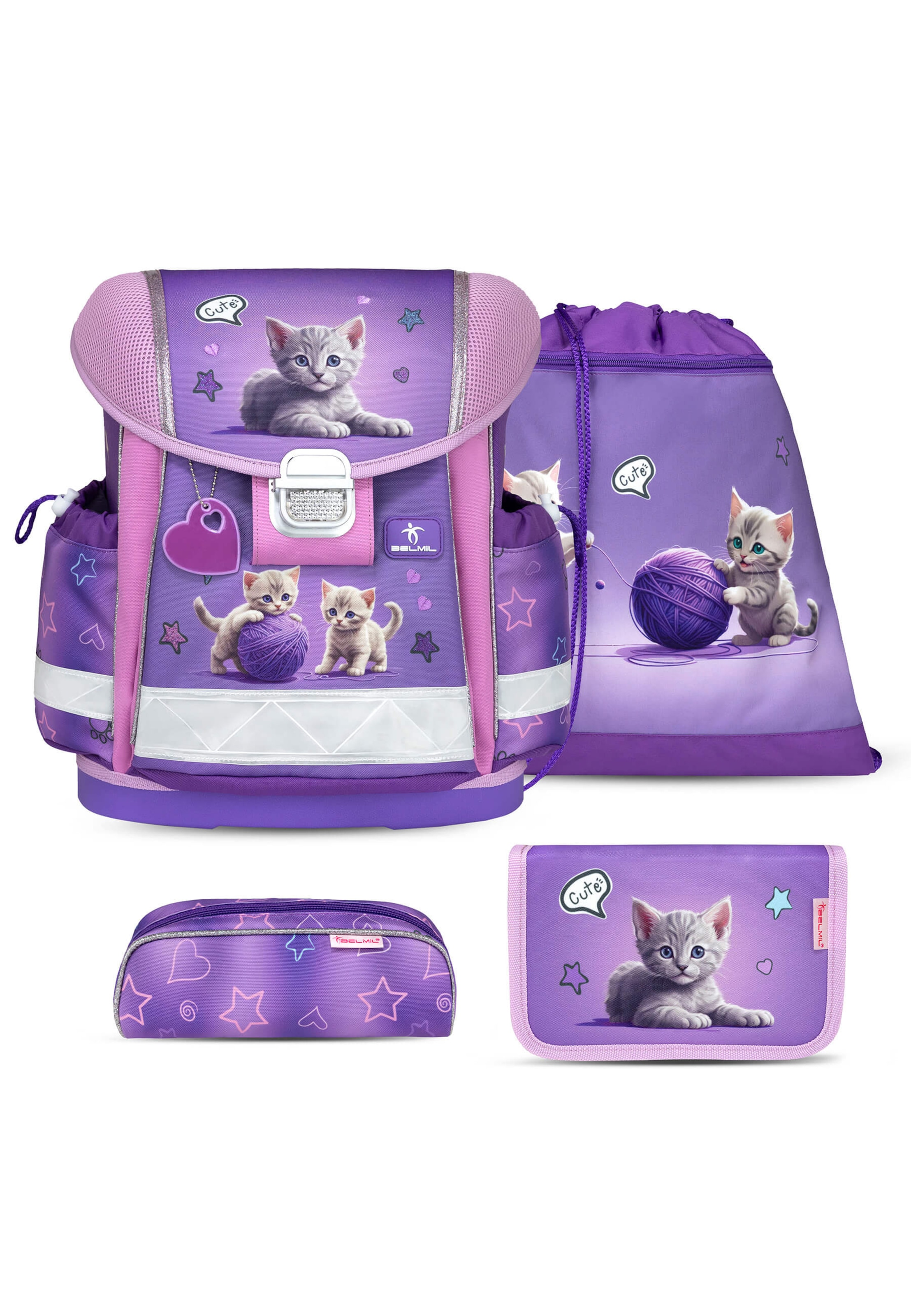 Belmil Backpack in Purple: front