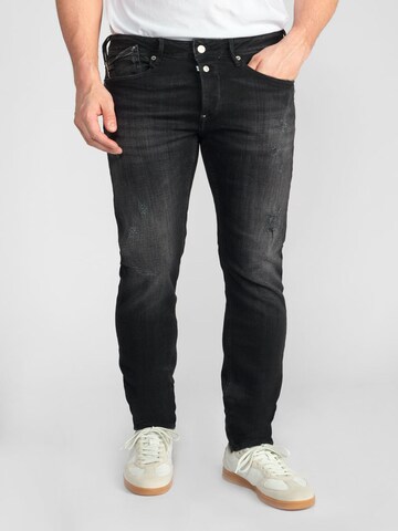 Le Temps Des Cerises Slimfit Jeans in Zwart: voorkant