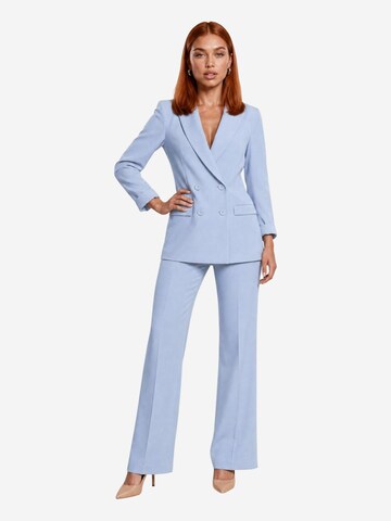 I AM Regular Trousers with creases 'Pantaloni Svasati PE26100' in Blue