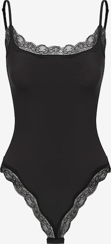 cfab Body 'Bodysuit String mit Lace' i svart: framsida