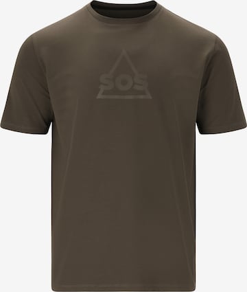 SOS T-Shirt in Grün: Vorderseite