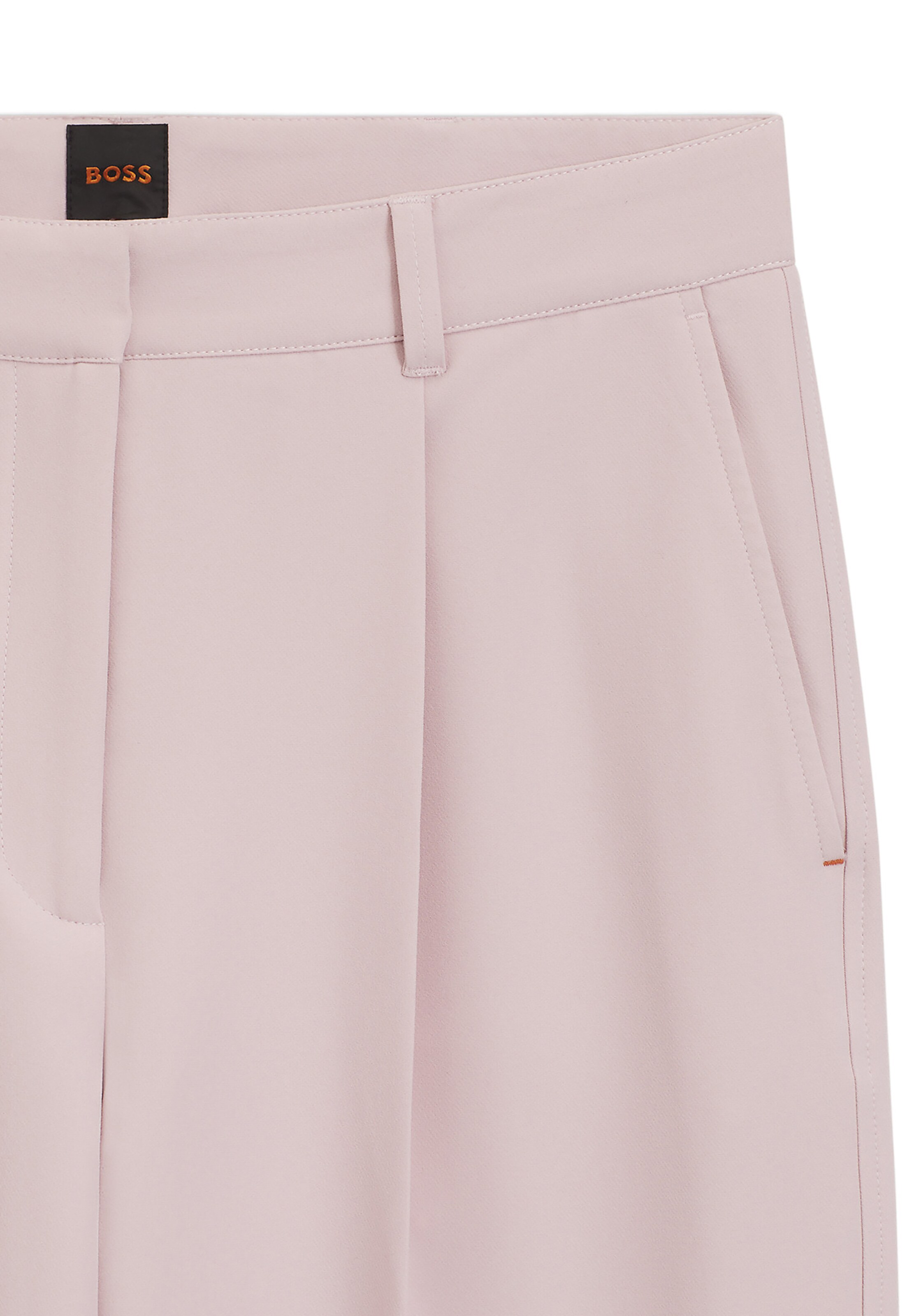 BOSS Loose fit Pleat-Front Pants 'C Tiwi2' in Pink