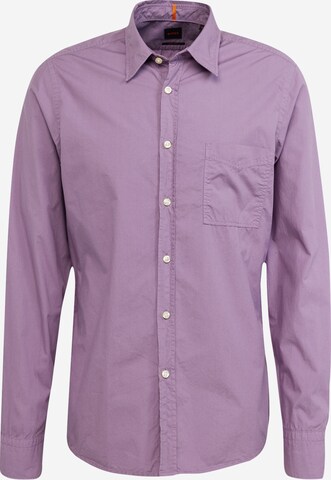 BOSS Button Up Shirt 'Relegant 6' in Purple: front