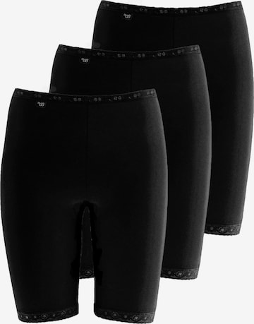 SLOGGI Panty 'SLOGGI Long Slip 3er Pack Basic+' in Schwarz: Vorderseite