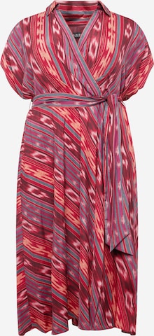 Lauren Ralph Lauren Plus - Vestido camisero en rosa: frente