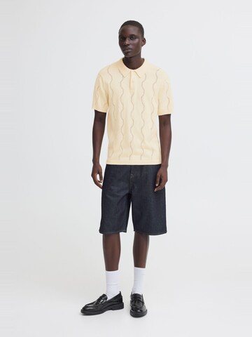 BLEND Poloshirt ' BHDuran Knit ' in Beige