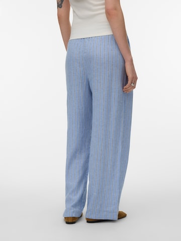 VERO MODA Wide leg Trousers 'VMLINN' in Blue