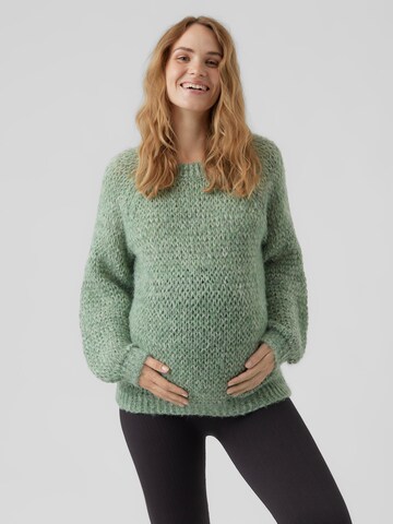 Vero Moda Maternity Sweter 'LUISA' w kolorze zielony: przód