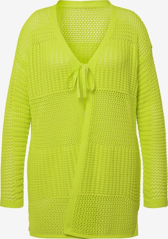 Ulla Popken Knit Cardigan in Green: front