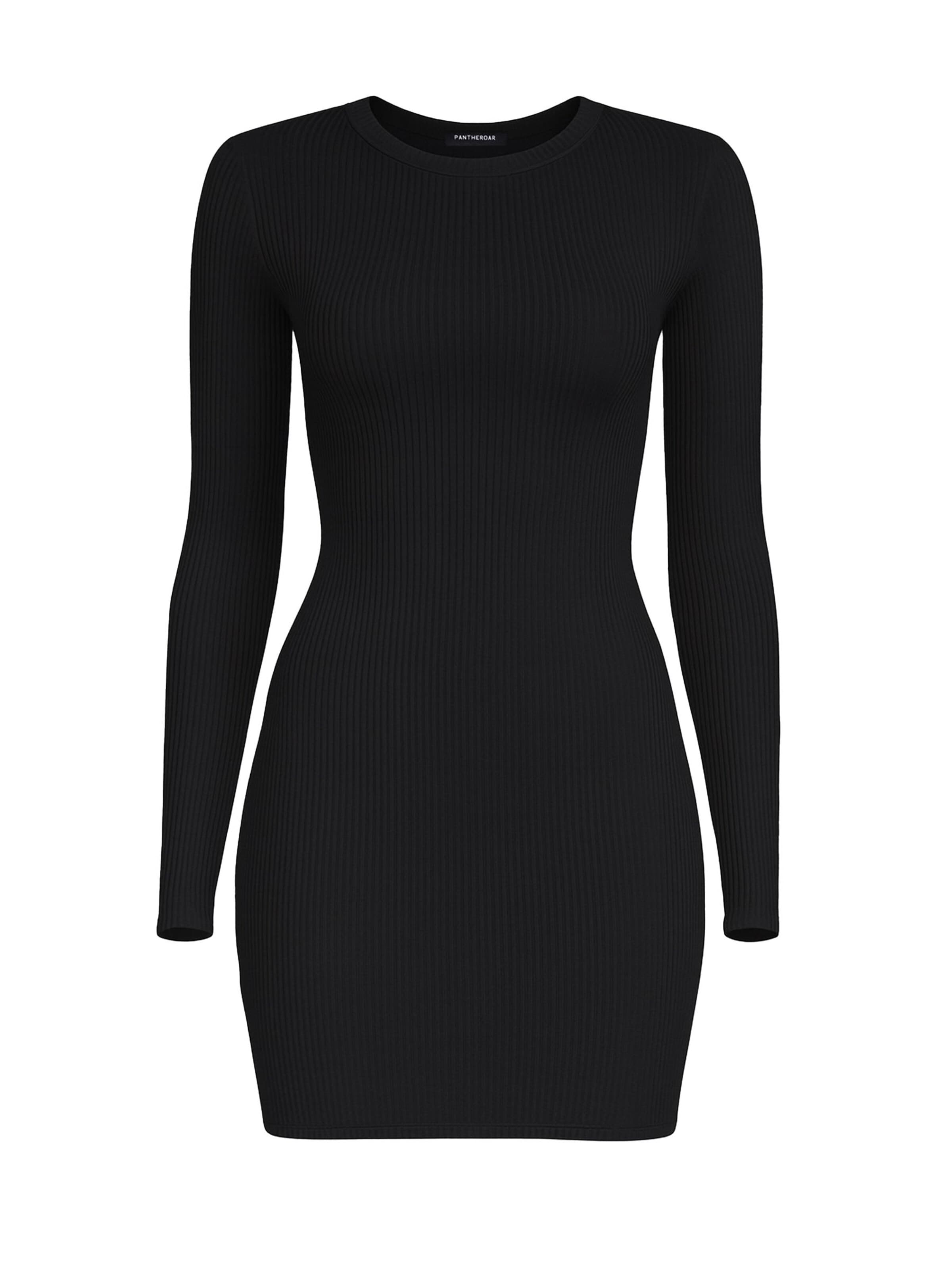 PANTHEROAR Úpletové šaty 'Essential Dress' – černá: přední strana