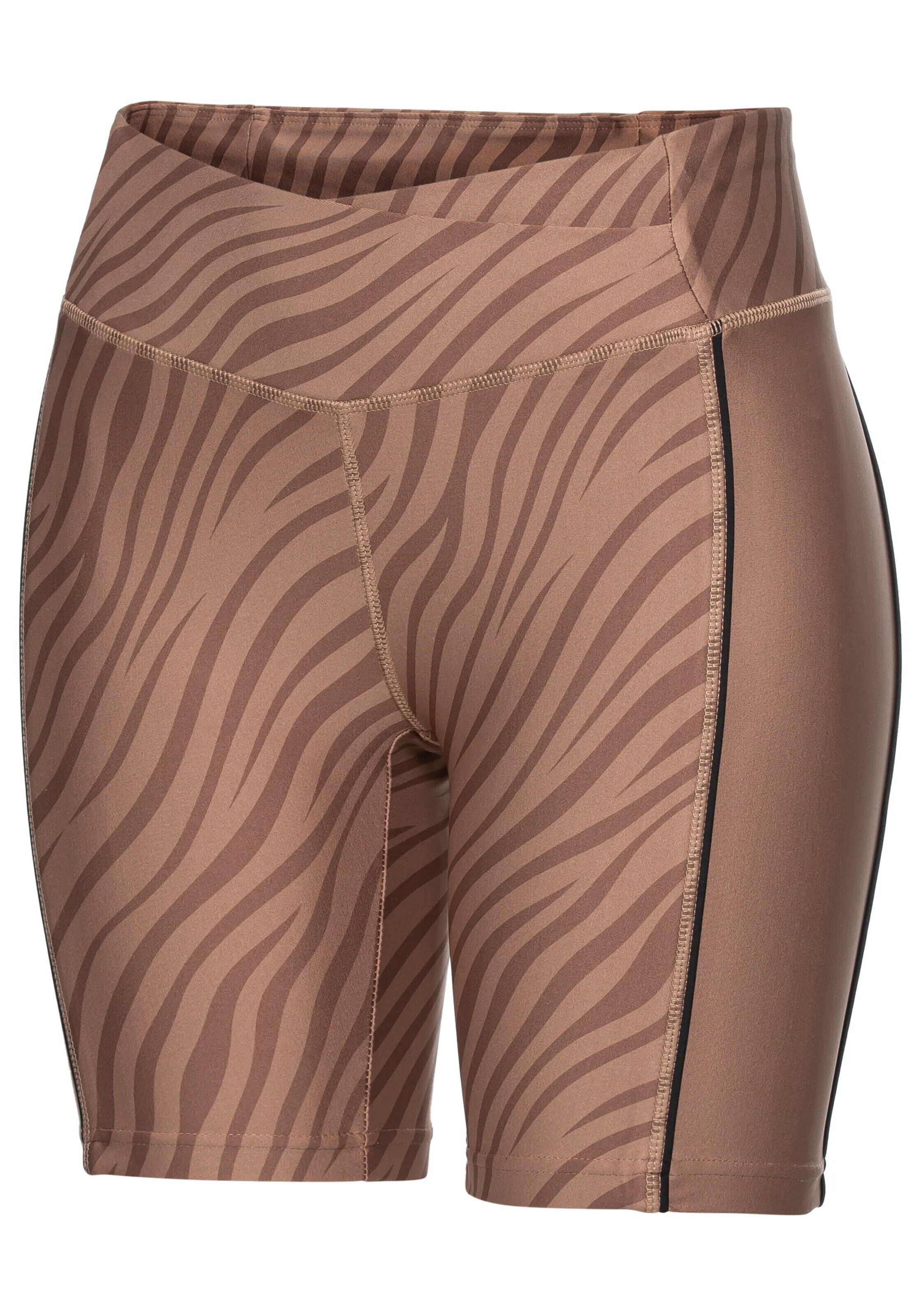 LASCANA ACTIVE Skinny Παντελόνι φόρμας σε καφέ