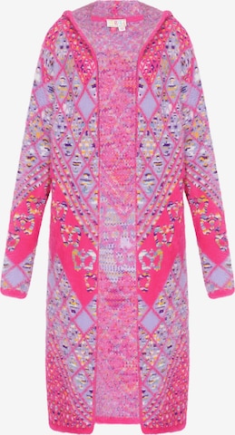 IZIA Neuletakki värissä vaaleanpunainen: etupuoli