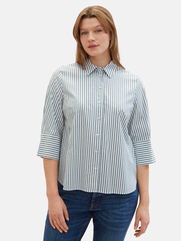 Camicia da donna di Tom Tailor Women + in verde: frontale