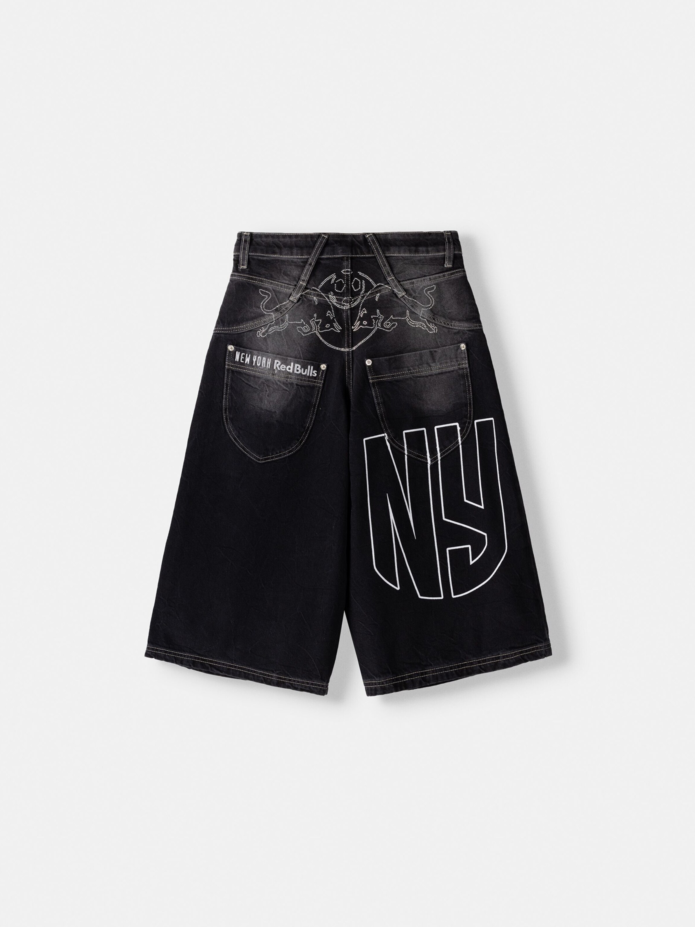 Wide Leg Jean Bershka en Noir ABOUT YOU